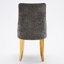 Rayonne, gris, chenille, chaises de salle à manger, American Traditional, pieds en acier inoxydable plaqué or, assise haute, confortable et longue durée-920985422-920985419
