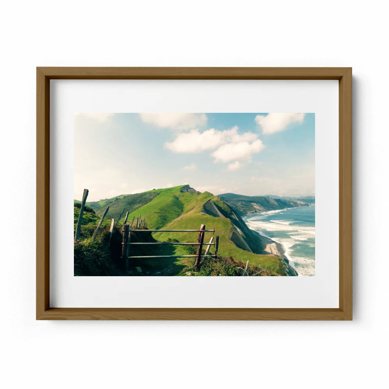 El Camino Print by Joseph Regan, 22" H x 26" W x 0.75" D, Walnut
