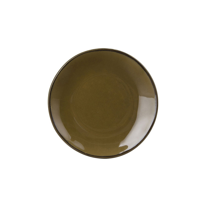 Assiette 7-1 / 4 pouces Artisan, Brun foncé
