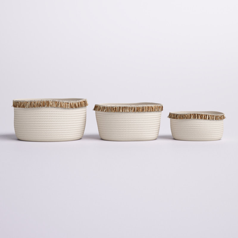 Ensemble de paniers en tissu 3 pièces