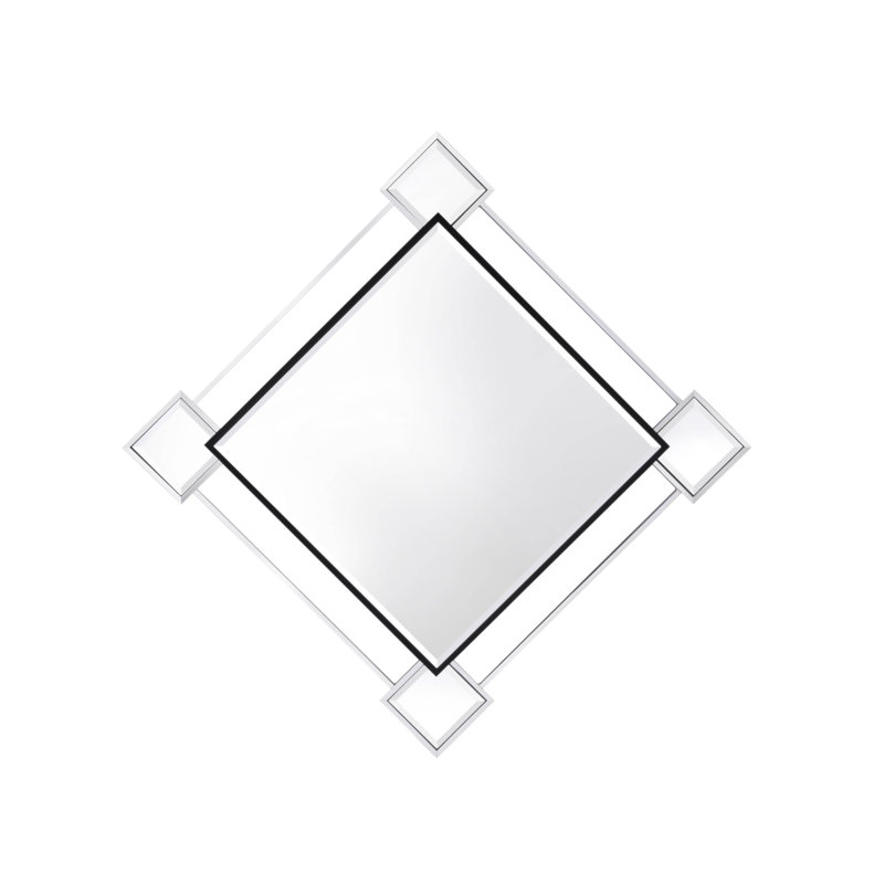 Asbury Mirrored & Chrome Finish Accent Mirror (Assembled)