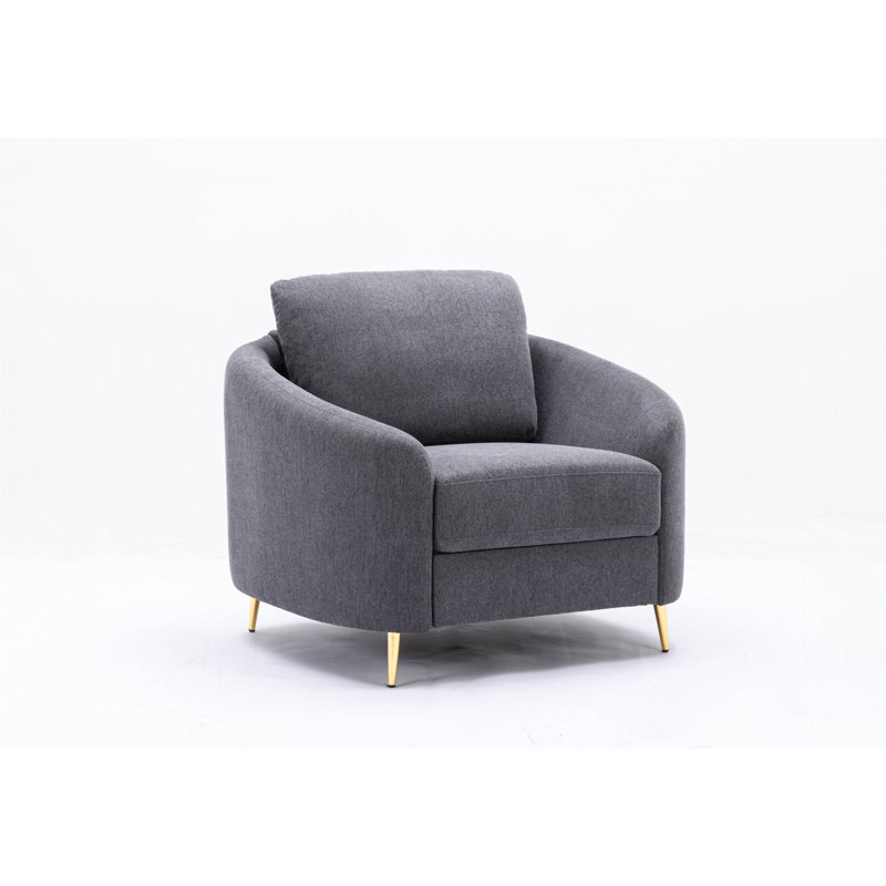 Chaise en lin gris yuina
