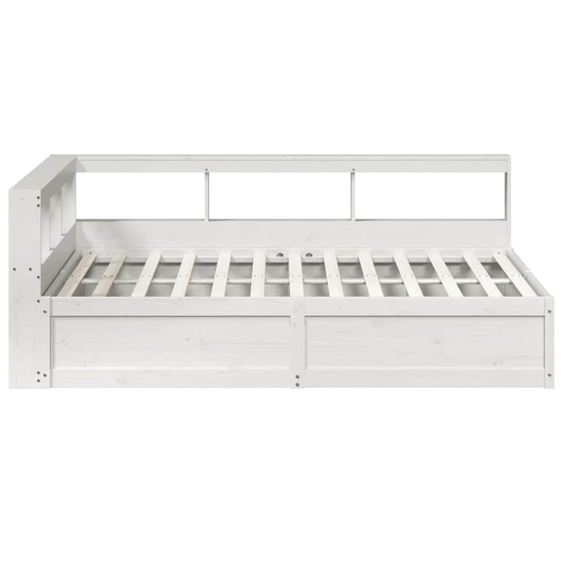 Solid Wood Storage Bed, White, Kingsize (5')