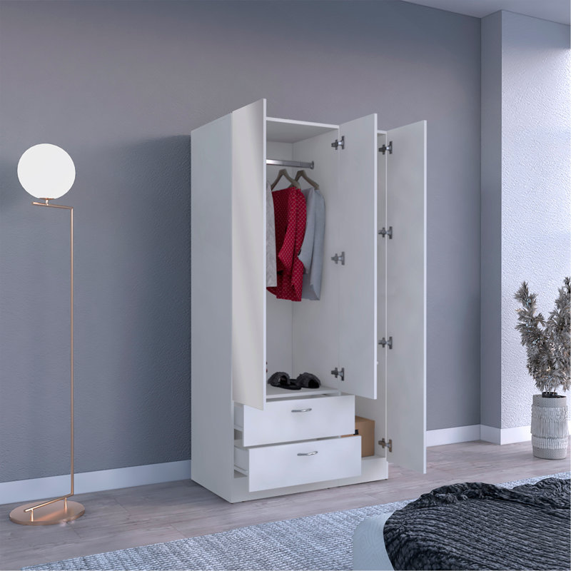 Armoire à miroir 3 portes Riverside, Blanc