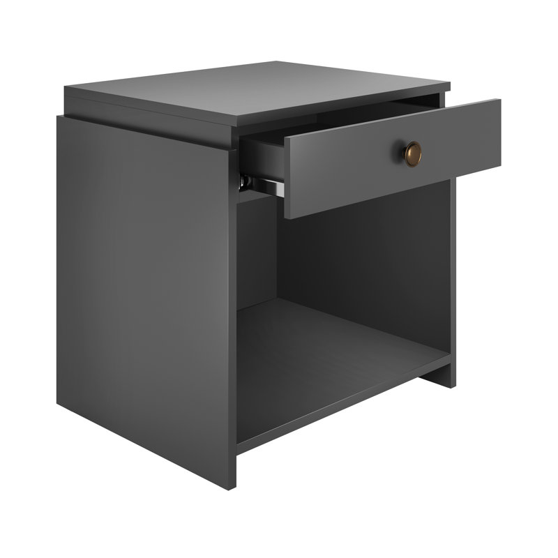 Boyd Sleep Sydney Single Drawer Nightstand, Black