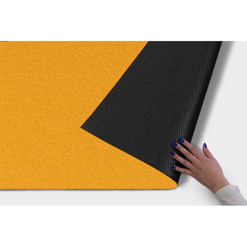 Non-Slip Outdoor Doormat, Orange Yellow