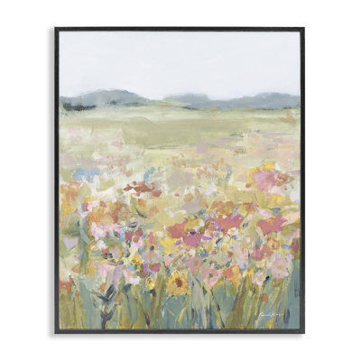Soft Wildflower Meadow Framed Giclee Art by Pamela Munger