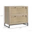 2-Drawer Lockable File Cabinet, Rattan, Adjustable Hanging Bar - Natural