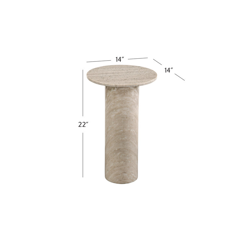 Ceola 22" Accent Table with Marble Top
