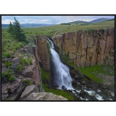 North Clear Creek Waterfall Cascading Down Cliff, Colorado by Tim Fitzharris Framed Photographic Print on Canvas -  Global Gallery, GCF-396493-2432-175