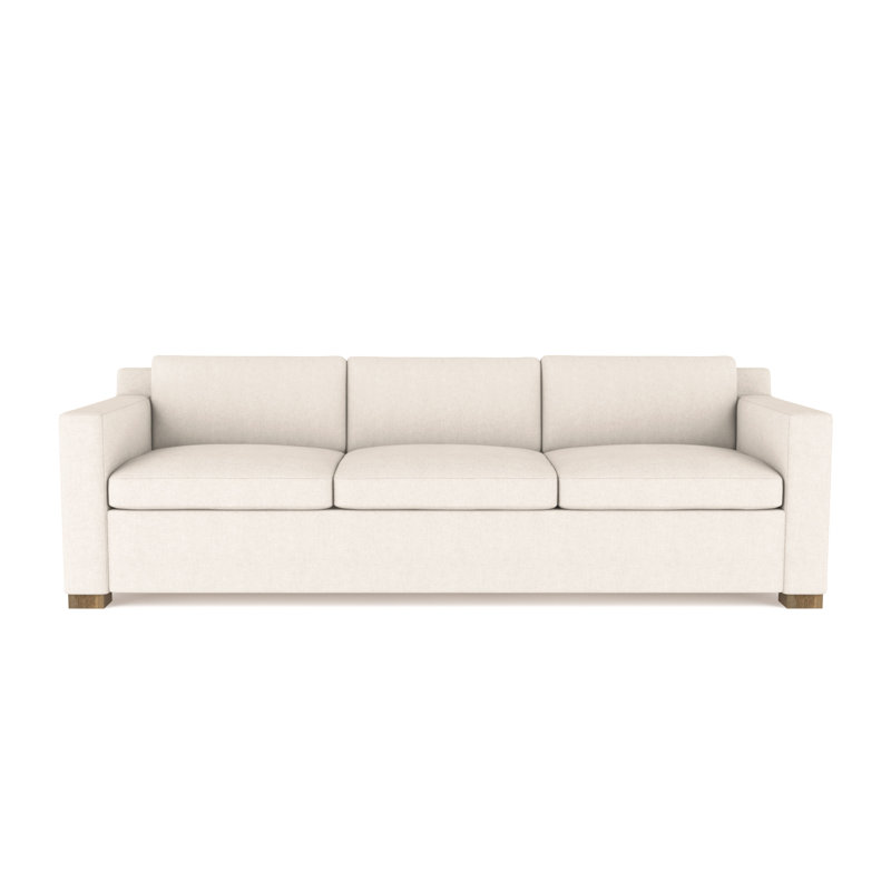 Canapé Mercer, Velours moelleux albâtre, H 33,5 po x l 108 po x P 44 po, Patiné