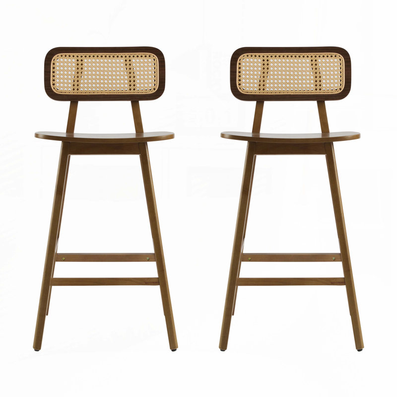 Tabouret de bar d'intérieur en bois, Noyer, 2
