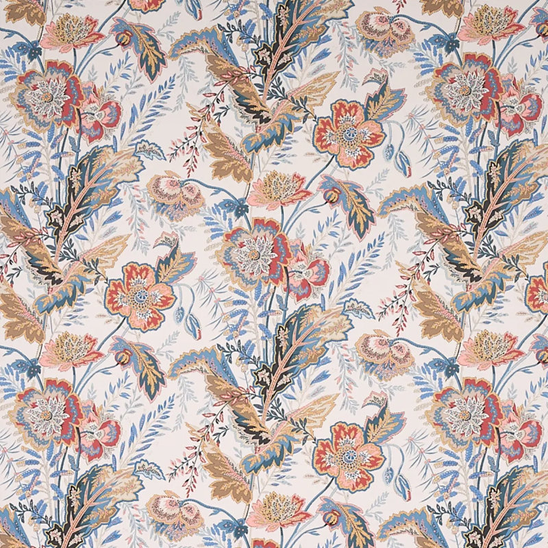 Papier peint Sandoway Vine, Rouge/bleu
