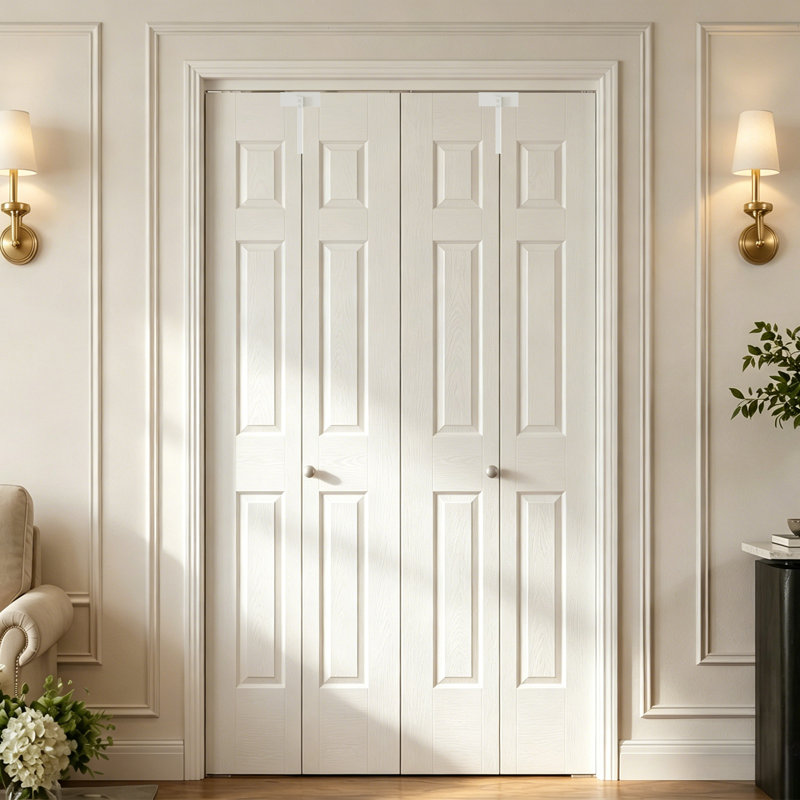 Porte pliante à 6 panneaux Bifold, 56 po x 80 po