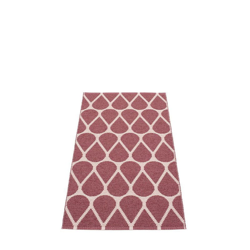 Otis Geometric Area Rug in Red/Beige, Rectangle 2'3" x 4'6"