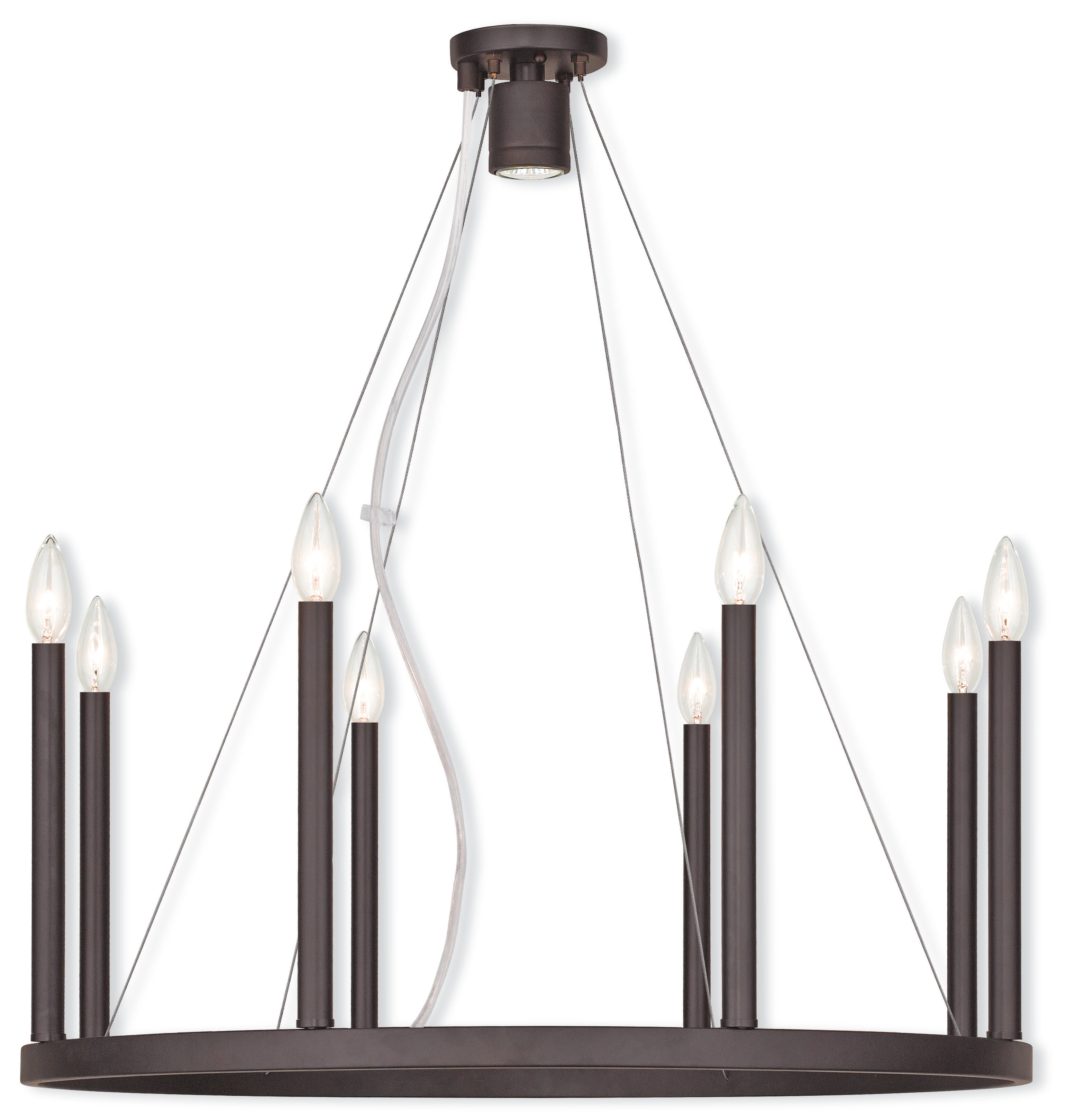 Laurel Foundry Modern Farmhouse Gus 9 - Light Candle Style Wagon Wheel ...