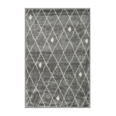 Tapis contemporain gris