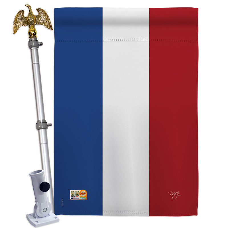 Ensemble de drapeaux en polyester 2 côtés 40 x 28 po