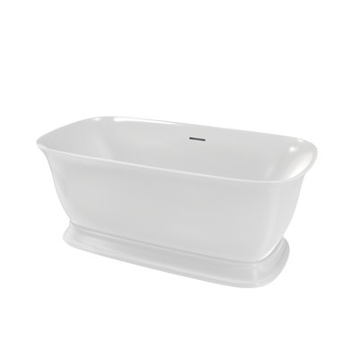 Ascend 59 in. L x 31-1/2 in. W x 23-5/8 in. H Freestanding Acrylic Bathtub, Drain