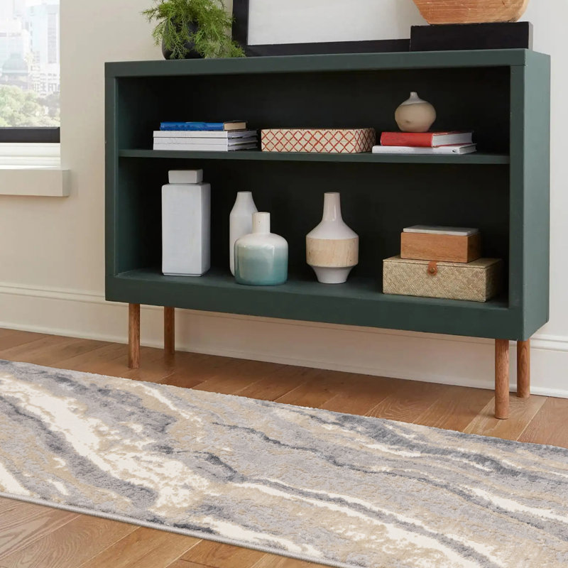 Brooklinn Modern Beige Cream High-Traffic Runner, Runner 2' x 7'7"