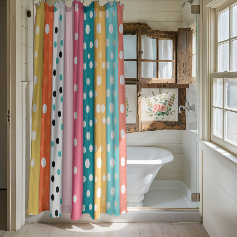 Spots Elements - Rideau de douche Premium, H 74 po x l 71 po