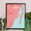 Miami City Map - impression d'art graphique-31736419
