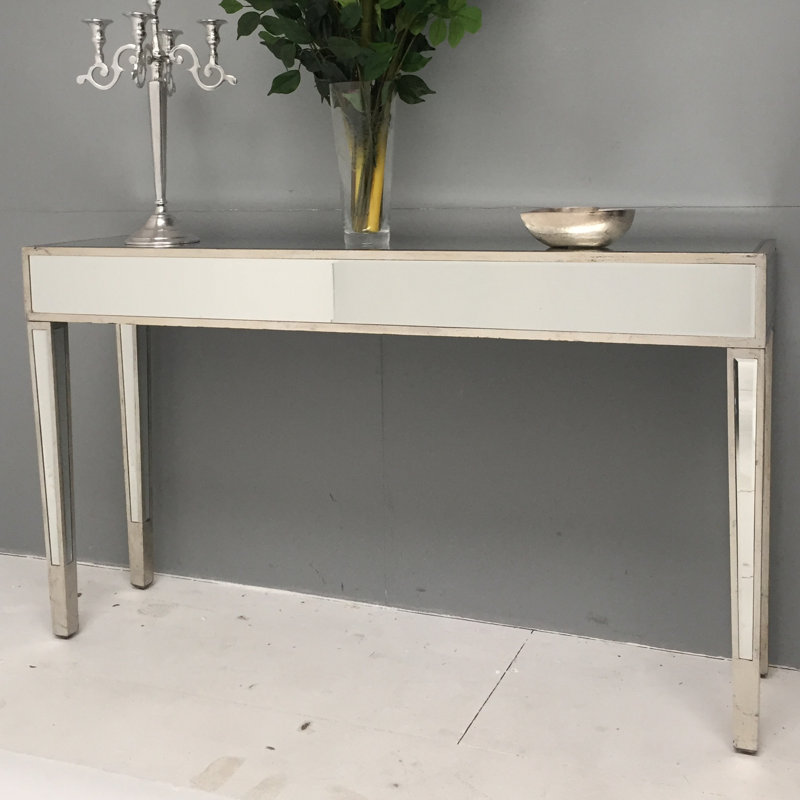 Aldeburgh 140 cm W Mirrored Glass Top Console Table