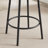 Round Bar Stool Set With Shelves, Stool With Backrest Rustic Brown, 23.6'' Dia X 35.4'' H-1101145018