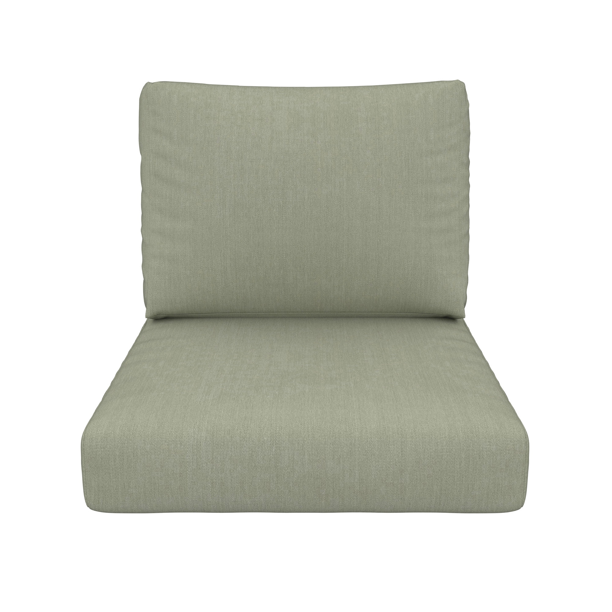 Amala Outdoor Sunbrella® Seat/Back Cushion, Sunbrella® Canvas Seasalt, 25" W x 25.5" D