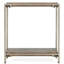 Table de salon en graphite vieilli avec support en métal et plateforme en bois - Charm Elegant