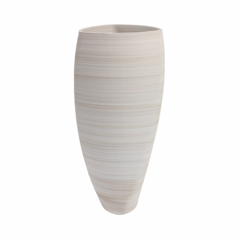 Asmara Handmade Stoneware Table Vase, 14" H x 7" W x 7" D