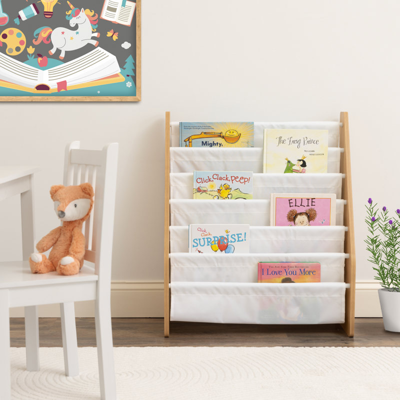 Présentoir de livres pour enfants H 30 po x l 25 po Bain Zoomie, Brun / blanc