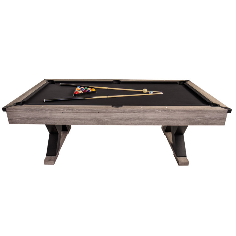Kirkwood 90" Pool Table - Antique Gray Finish with Rustic, Modern Design with K-Leg Construction
