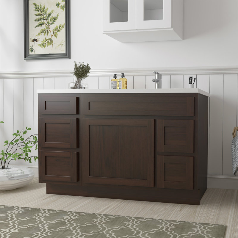 51'' Single Bathroom Vanity Base Only, Brown