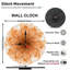 Horloge murale ronde en bois 10 po, mouvement à quartz silencieux, imprimé UV, à piles-480118467