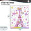 Giclée encadrée de la Tour Eiffel aux vives couleurs pastel, design par Jess Stempel-371822551-371822540