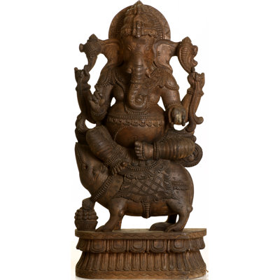 Lord Ganesha assis sur son véhicule Rat
