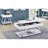 Contemporary Style White 1Pc Sofa Table High Gloss Finish Chrome Frame Console Table Gorgeous Living Room Furniture
