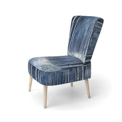 Forest Winter Upholstered Chair - Winter Forest - Frosted trees Side Chair
