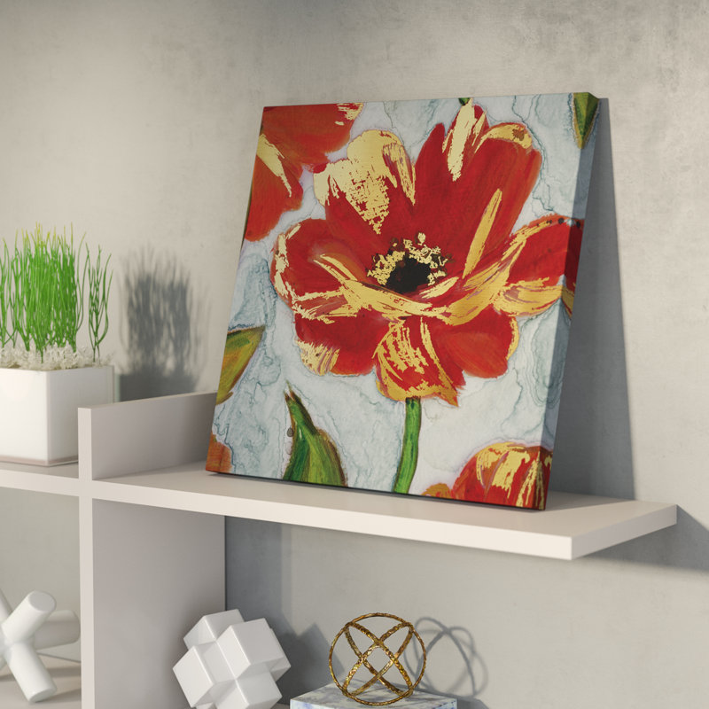 Crimson Crush III - reproduction sur toile, H 16 po x l 16 po x P 1,5 po