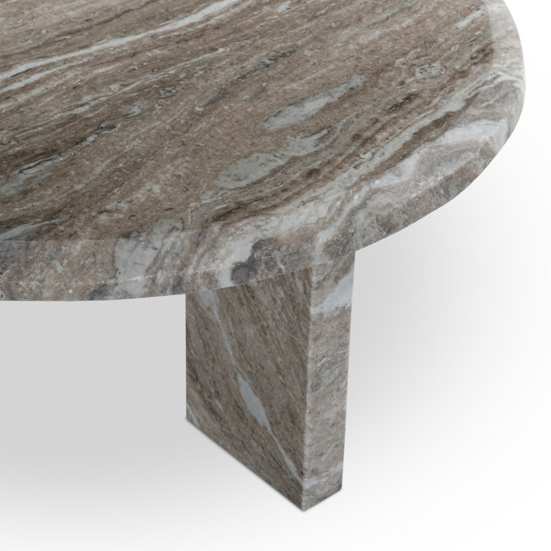 Dakota Nesting Coffee Table- Small-Dark Taupe Marble Solid