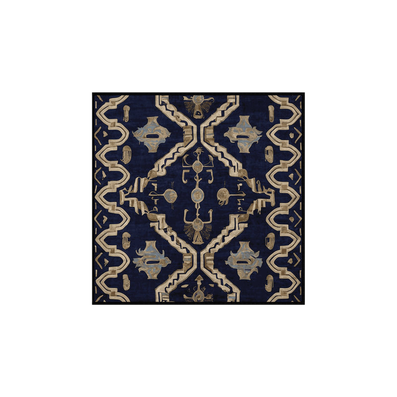 Machine Washable Gray Area Rug, Square 3'