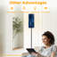  Lampe sur pied de 68,5 po de couleur abstrait bleu marine à intensité variable avec abat-jour en lin et ampoule DEL incluse