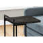 Table de salon, stratifié noir, support de construction stable en métal