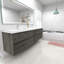 Ensemble de meuble-lavabo double mural 84 po Asaya-828114374