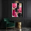 Abstrait aquarelle sur toile rose-833550731