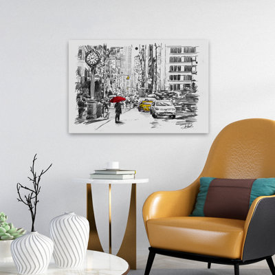 One Day Of The City Contemporary Cityscape Sketch