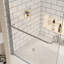 Pare-baignoire pivotant avec verre trempé de 1/4 po et barre à serviettes 3458-111670906