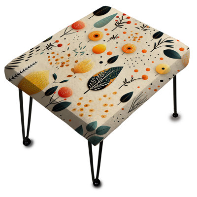 Eclectic Botanical Harmony - Eclectic Rectangle Ottoman