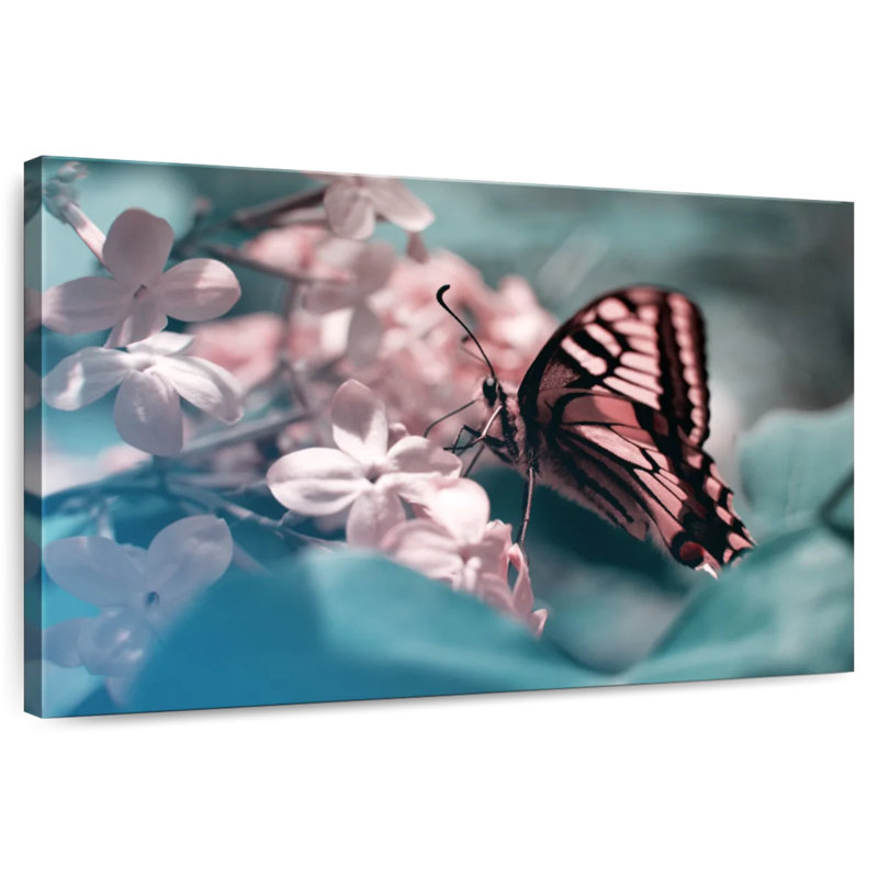 Brampt Pink Butterfly, 30" H x 45" W
